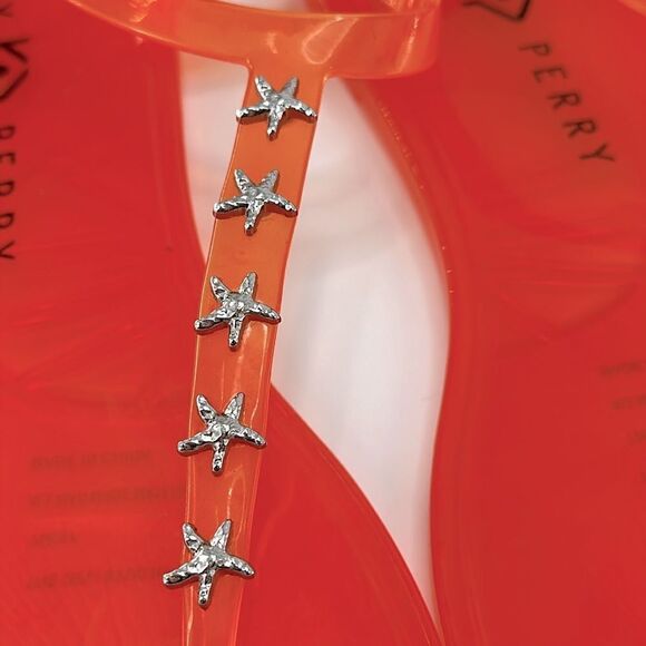 Katy Perry The Geli Star Fish Stud Orange Thong Jelly Sandals - Picture 4 of 7